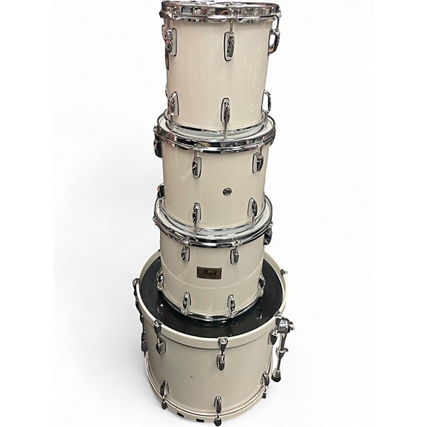 Used Pearl 4 Piece Prestige Session Select Pearl White Drum Kit