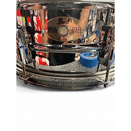 Used Pearl 14in MIRROR CHROME STEEL SHELL Chrome Silver Drum