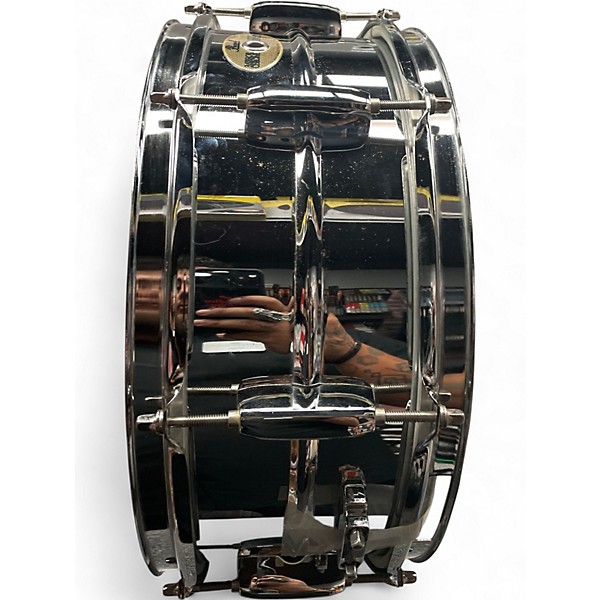 Used Pearl 14in MIRROR CHROME STEEL SHELL Chrome Silver Drum