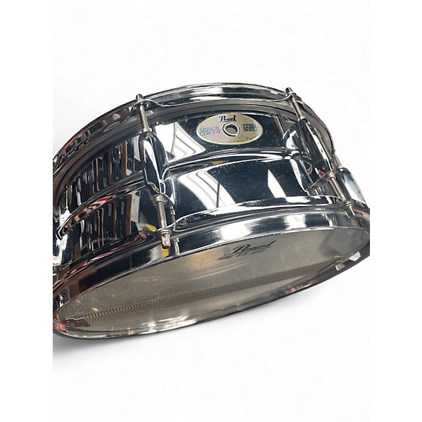 Used Pearl 14in MIRROR CHROME STEEL SHELL Chrome Silver Drum