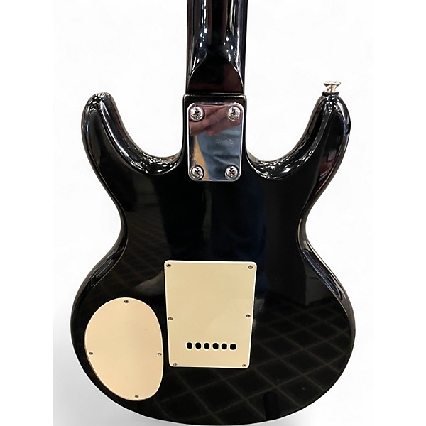 Used 1980s Cort PERFORMER DOUBLE CUT Black with Gold Stripes Solid Body Electric Guitar