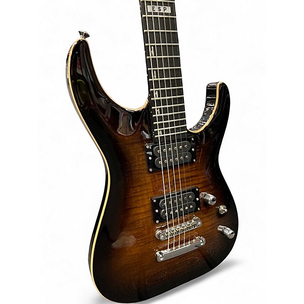 Used ESP E-II Horizon TIGER BURST Solid Body Electric Guitar