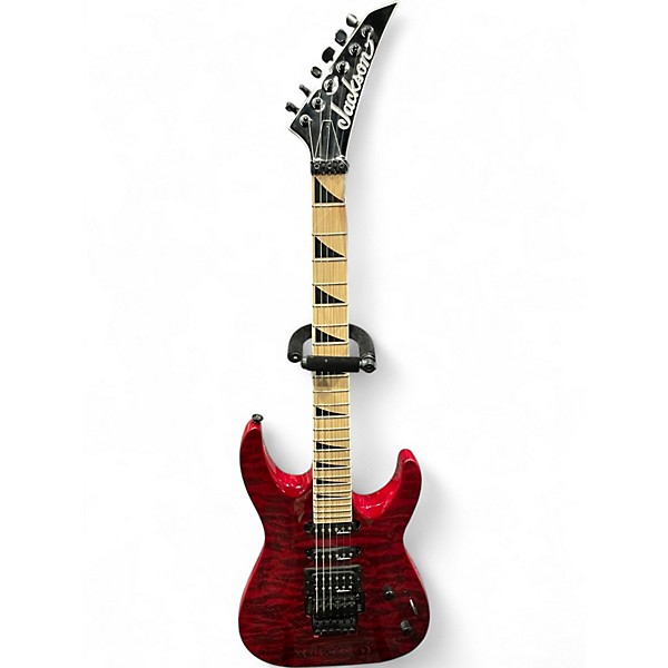 Used Jackson JS34Q Dinky Crimson Red Trans Solid Body Electric Guitar