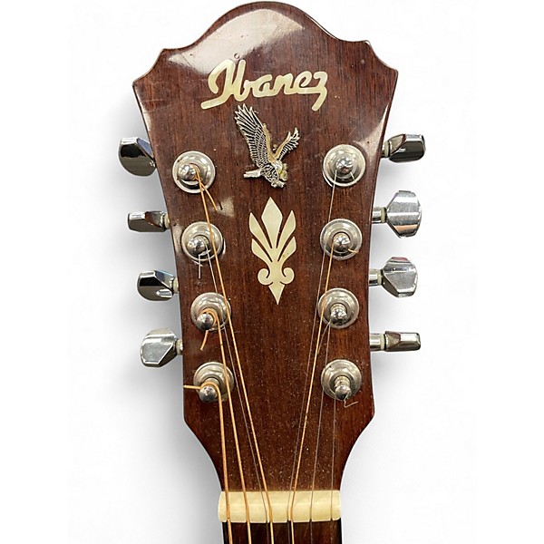 Used Ibanez ael108td 8 STRING ACOUSTIC Natural Acoustic Electric Guitar