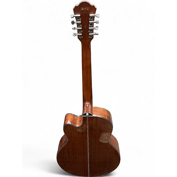 Used Ibanez ael108td 8 STRING ACOUSTIC Natural Acoustic Electric Guitar