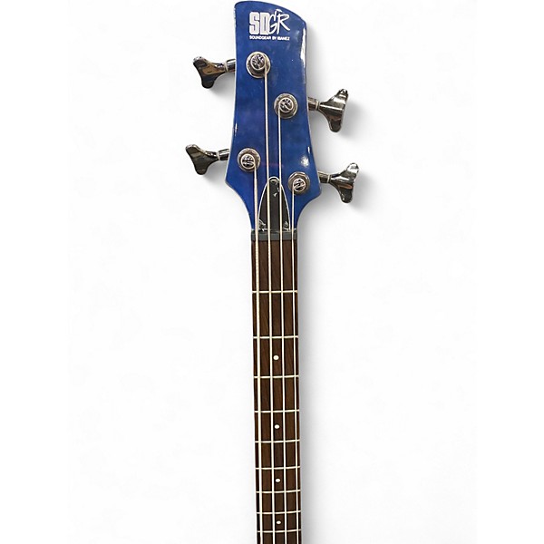 Used Ibanez SRX3EXQM1 Blue Electric Bass Guitar