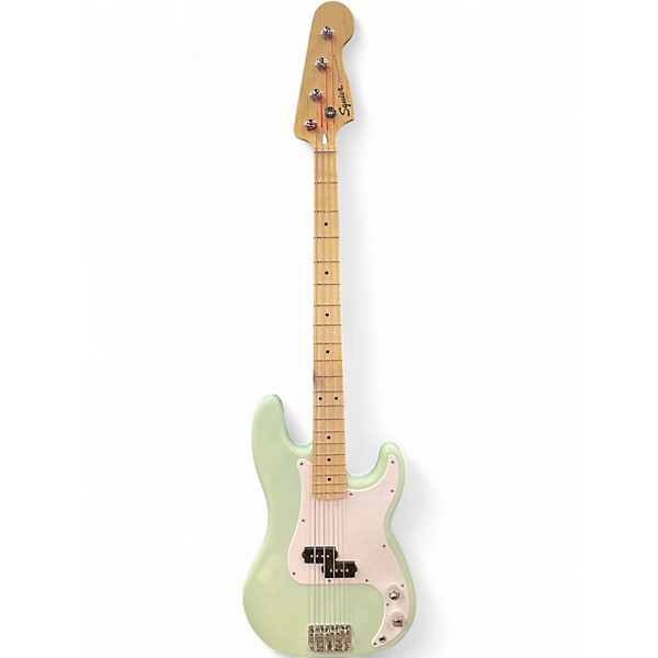 Used Squier Precision Bass Surf Green Electric Bass Guitar