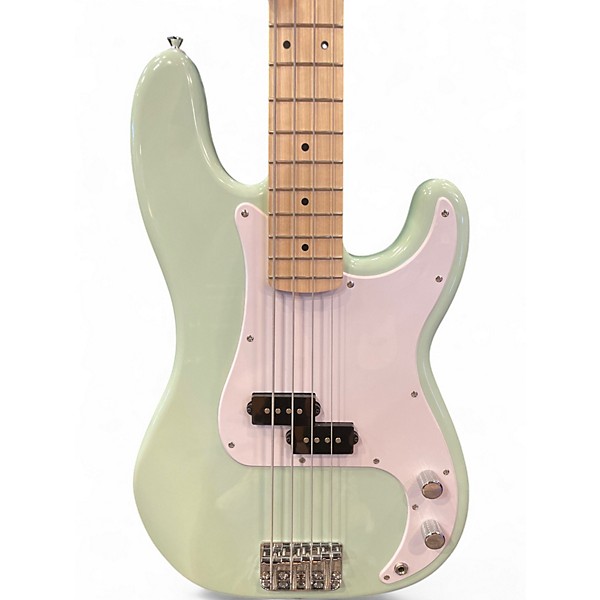 Used Squier Precision Bass Surf Green Electric Bass Guitar