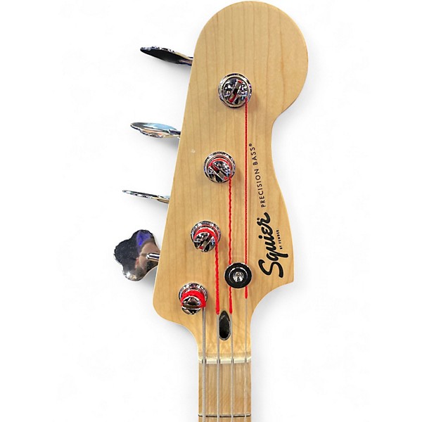 Used Squier Precision Bass Surf Green Electric Bass Guitar