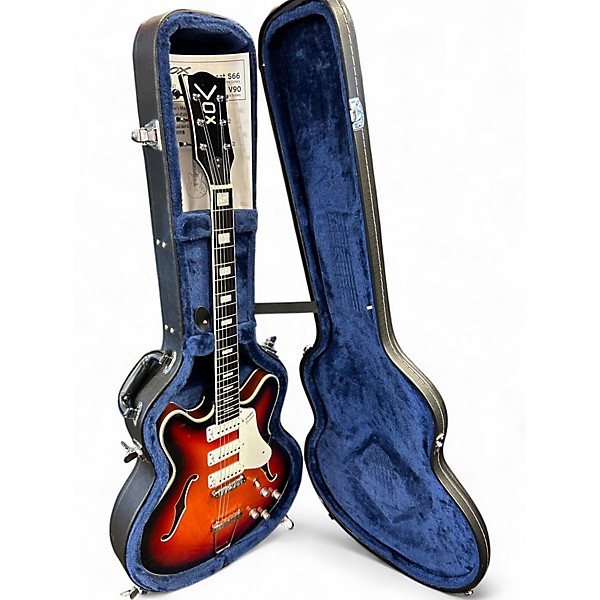 Used 2021 VOX S66 BOBCAT Sunburst Hollow Body Electric Guitar