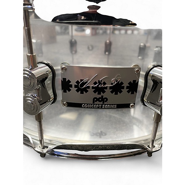 Used PDP by DW 14X5.5 Chad Smith Concept Series Snare Clear Acrylic Drum