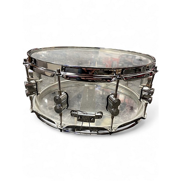 Used PDP by DW 14X5.5 Chad Smith Concept Series Snare Clear Acrylic Drum