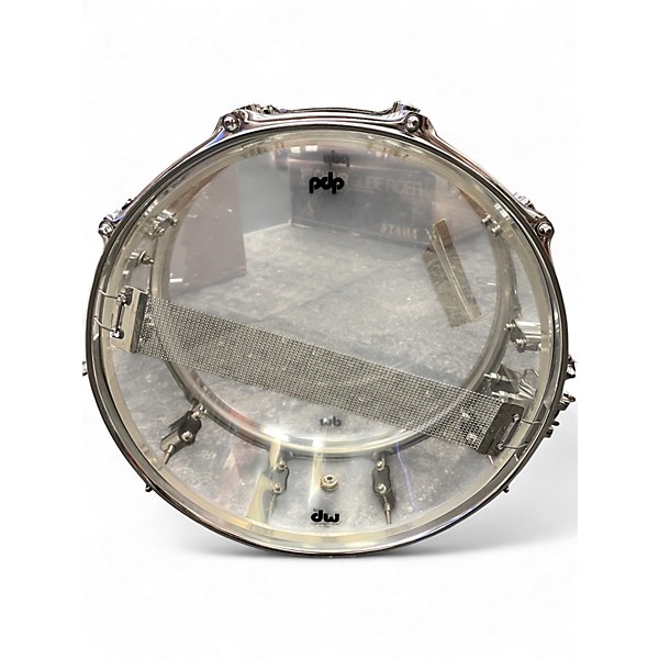 Used PDP by DW 14X5.5 Chad Smith Concept Series Snare Clear Acrylic Drum