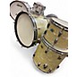 Vintage 1970s Ludwig 3 Piece Olive Badge White Marine Pearl Drum Kit