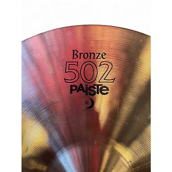 Used Paiste 16in Bronze 502 Power Crash Cymbal