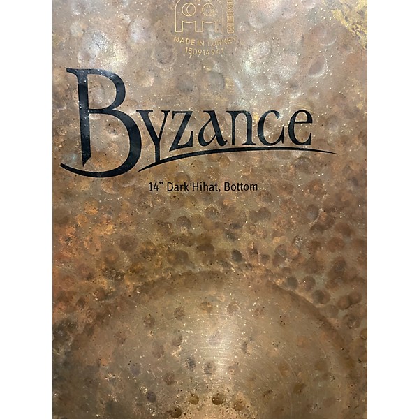 Used MEINL 14in BYZANCE DARK HI HATS BOTTOM Cymbal