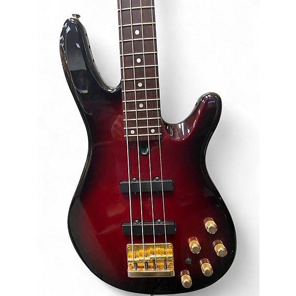 Used Yamaha BB604 Trans Crimson Red Electric Bass Guitar