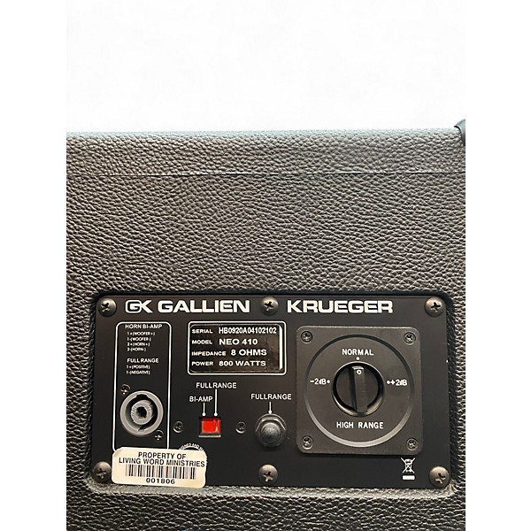 Used Gallien-Krueger Neo 410 Bass Cabinet