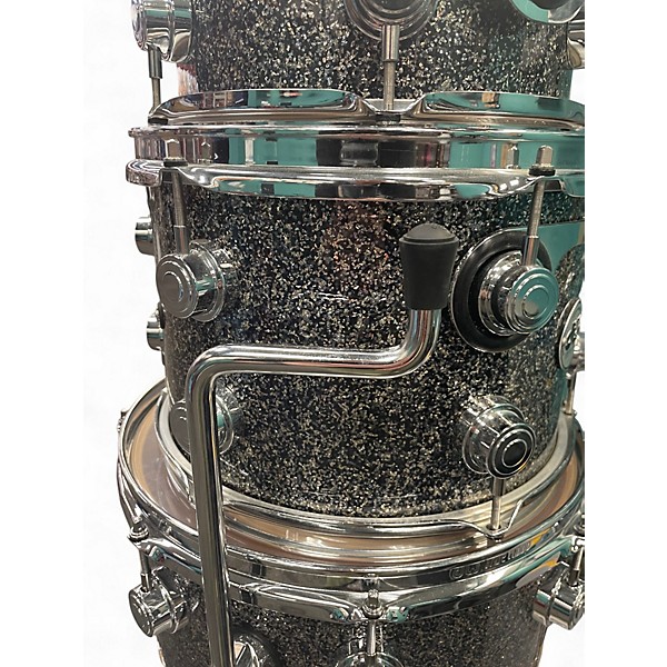 Used DW 4 Piece Collector's Series Maple VLT Black Galaxy Drum Kit