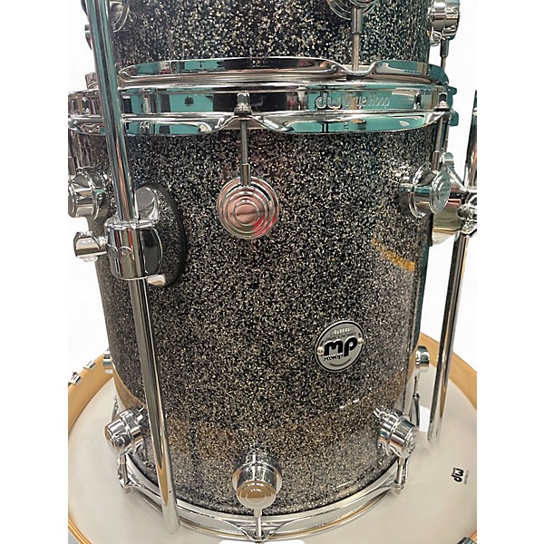 Used DW 4 Piece Collector's Series Maple VLT Black Galaxy Drum Kit