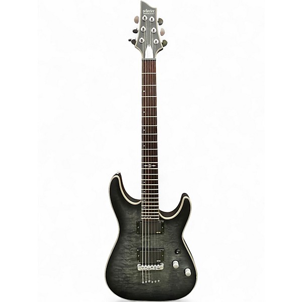 Used Schecter Guitar Research C1 Platinum Trans Charcoal Solid Body Electric Guitar
