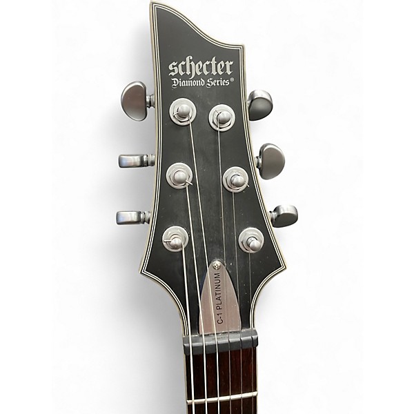 Used Schecter Guitar Research C1 Platinum Trans Charcoal Solid Body Electric Guitar