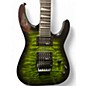 Used Jackson JS34Q Dinky TRANSPARENT GREEN BURST Solid Body Electric Guitar