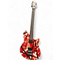 Used Ernie Ball WOLFGANG Red with Black and White Stripes Solid Body Electric Guitar thumbnail