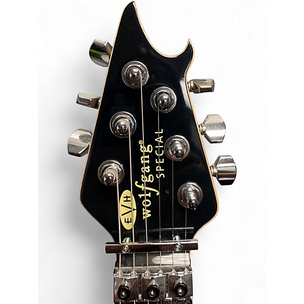 Used Ernie Ball WOLFGANG Red with Black and White Stripes Solid Body Electric Guitar