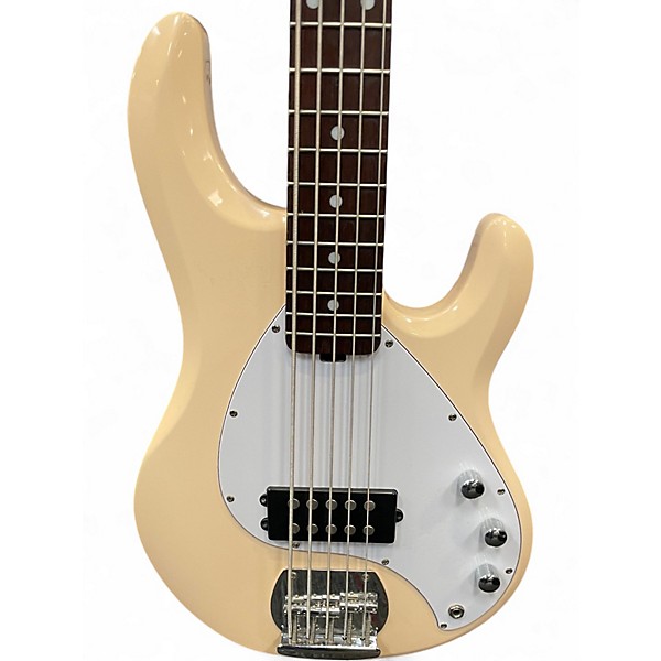 Used Sterling by Music Man Ray5 5 String Cream Electric Bass Guitar