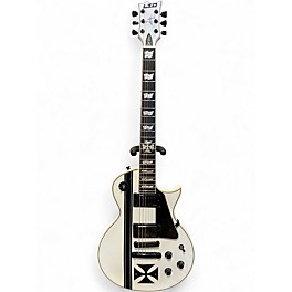 Used ESP James Hetfield Iron Cross White Solid Body Electric Guitar