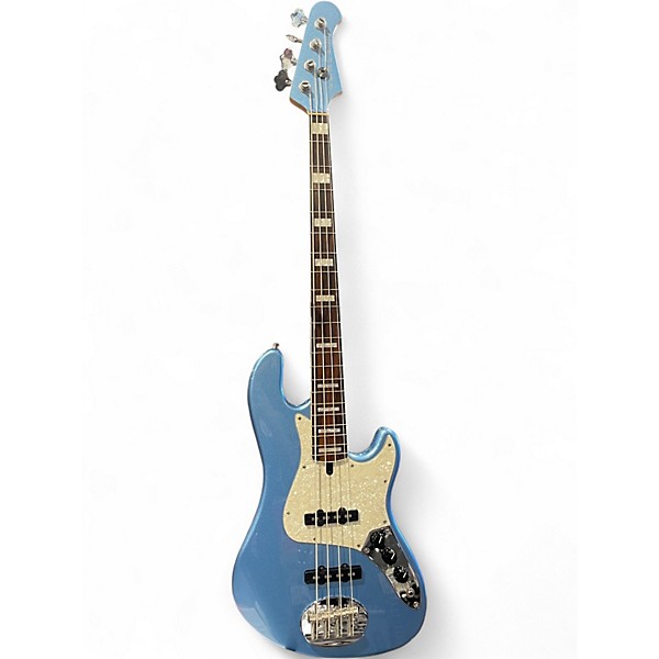 Used 2015 Lakland 44-02 Skyline Series Ice Blue Metallic Electric Bass Guitar