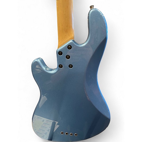 Used 2015 Lakland 44-02 Skyline Series Ice Blue Metallic Electric Bass Guitar