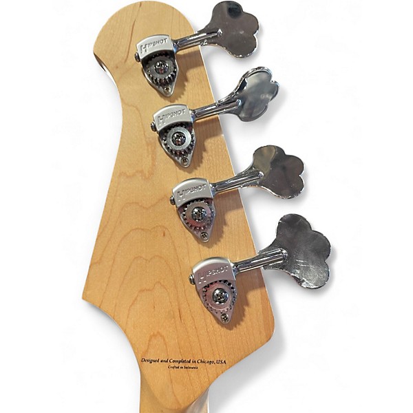 Used 2015 Lakland 44-02 Skyline Series Ice Blue Metallic Electric Bass Guitar