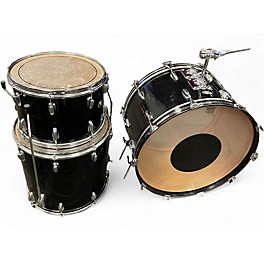 Used Slingerland 3 Piece Rock Outfit Black Drum Kit