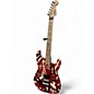 Used EVH Striped Series Red with Black and White Stripes Solid Body Electric Guitar