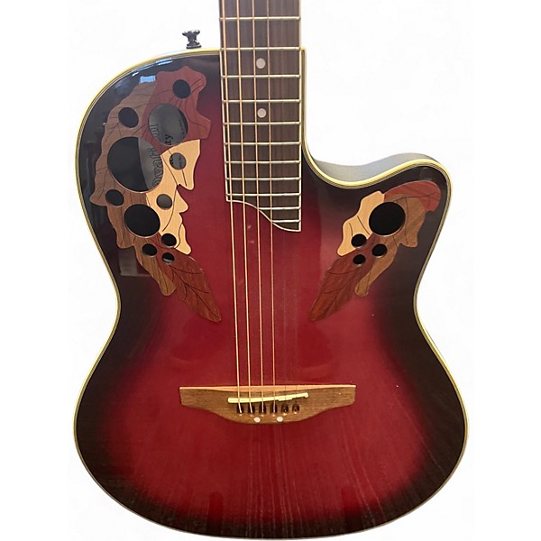 Used Ovation CS257 Celebrity Ruby Red Burst Acoustic Electric