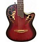 Used Ovation CS257 Celebrity Ruby Red Burst Acoustic Electric Guitar