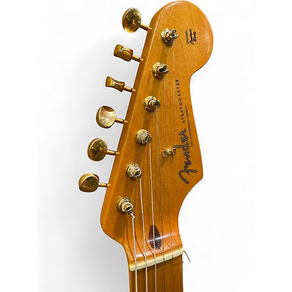 Used 2004 Fender 50th Anniversary Stratocater Aztec Gold Solid Body Electric Guitar