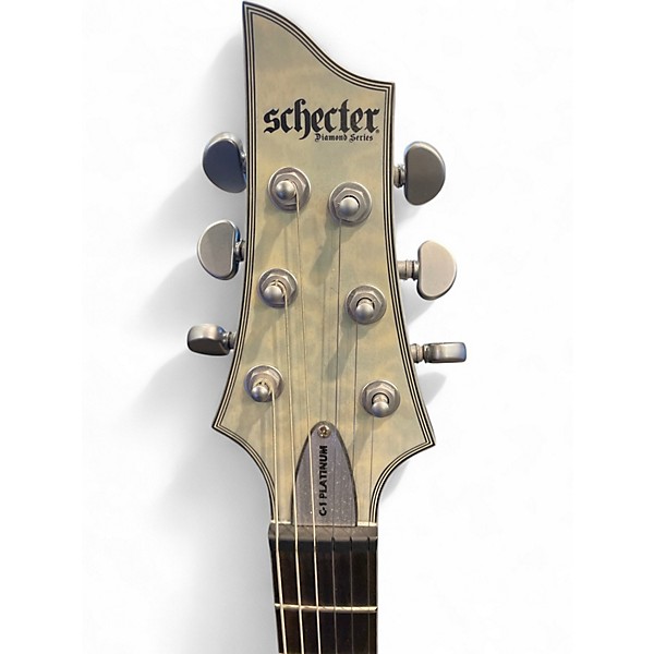 Used Schecter Guitar Research C1 Platinum trans white Solid Body Electric Guitar