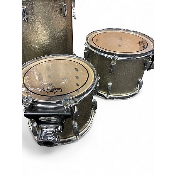 Used Pearl 3 Piece Vision Gold Sparkle Drum Kit