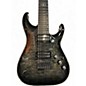 Used Schecter Guitar Research Hellraiser Hybrid C7 Transparent Black Burst Solid Body Electric Guitar