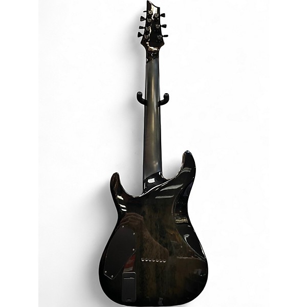 Used Schecter Guitar Research Hellraiser Hybrid C7 Transparent Black Burst Solid Body Electric Guitar