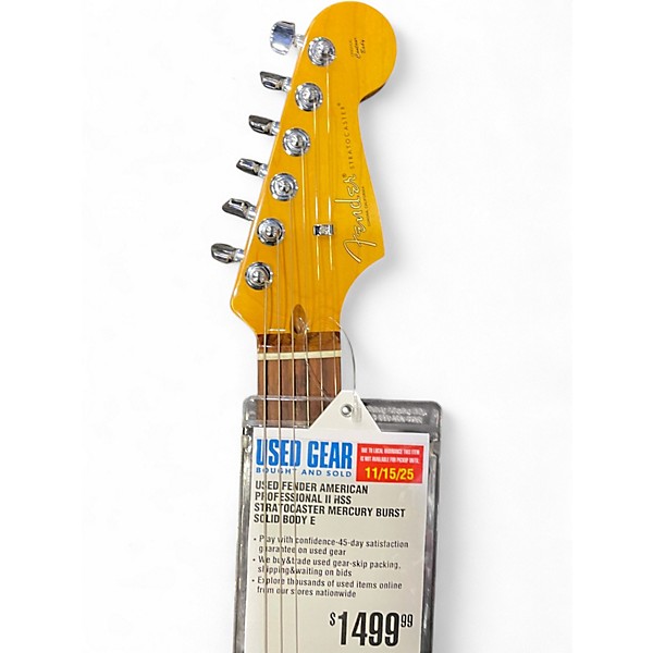 Used Fender american professional ii hss stratocaster mercury burst Solid Body Electric Guitar