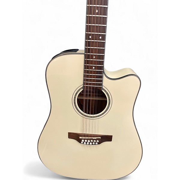 Used Takamine GD35CE-12 Pearl White 12 String Acoustic Guitar