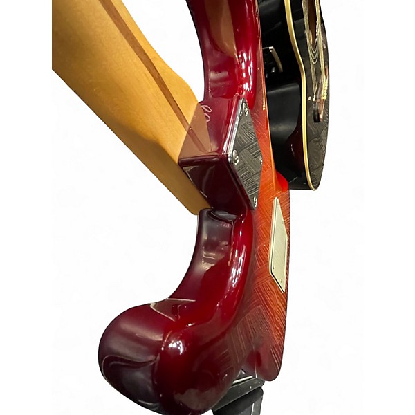 Used Fender Deluxe Stratocaster HSS Cherry Sunburst Solid Body Electric Guitar