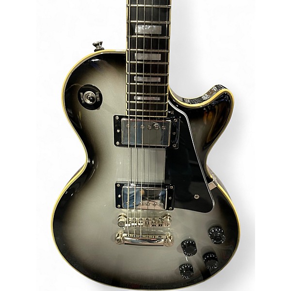 Used Epiphone Les Paul Custom Silverburst Solid Body Electric Guitar