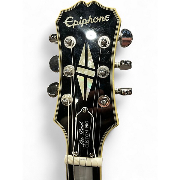 Used Epiphone Les Paul Custom Silverburst Solid Body Electric Guitar