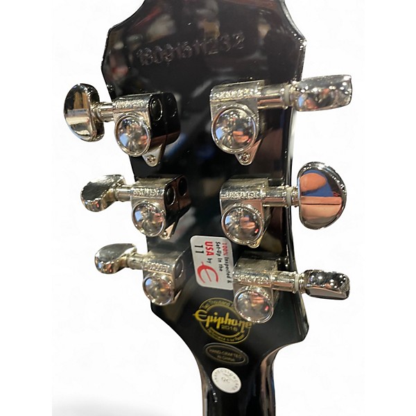 Used Epiphone Les Paul Custom Silverburst Solid Body Electric Guitar