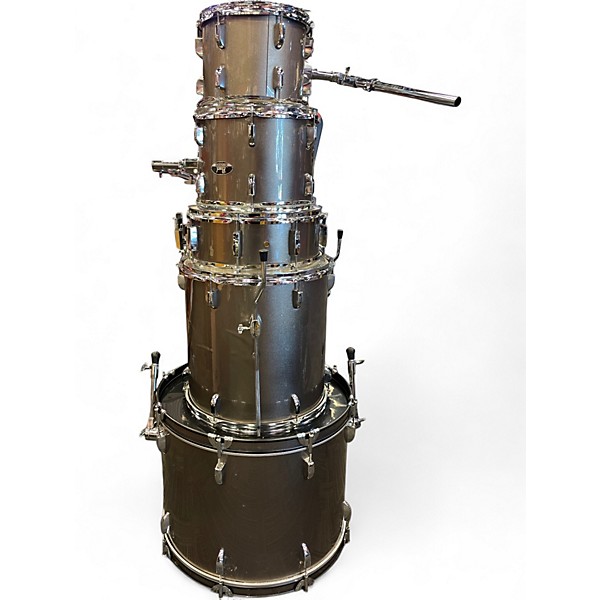 Used Pearl 5 Piece ROADSHOW 5-PIECE KIT Metallic Gray Drum Kit